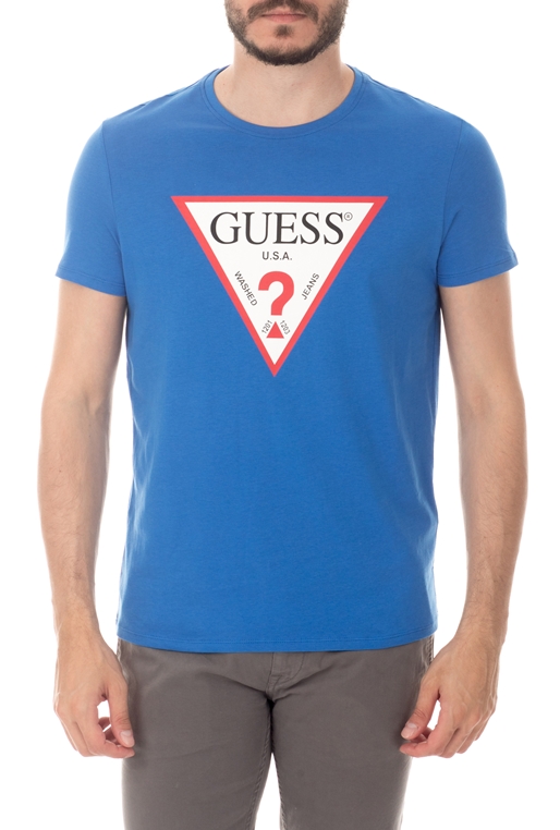 GUESS-Ανδρική μπλούζα GUESS μπλε